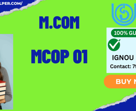 IGNOU MCOM PROJECT