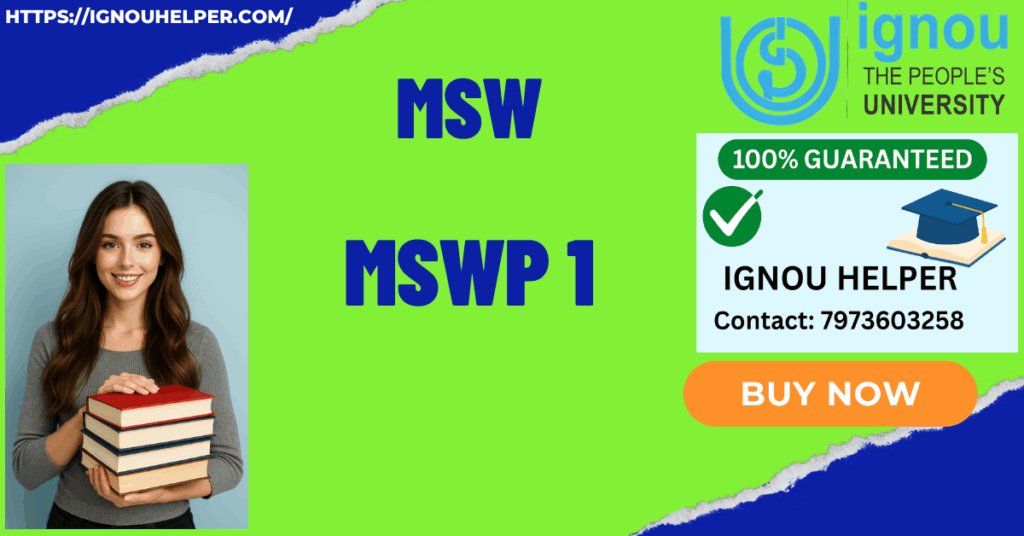 IGNOU MSW PROJECT