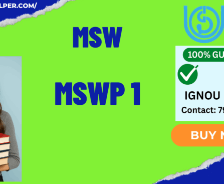 IGNOU MSW PROJECT